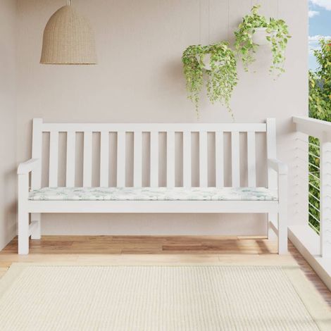 Bonnevie,Coussin de siège confortable de banc de jardin motif de feuilles 200x50x3 cm tissu -FV64597 (1/5)