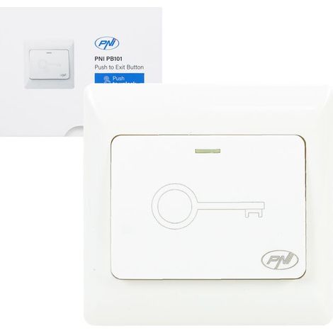 Interrupteur encastré - PNI PB101 - Contact NO - 3 A max - 36 V CC - Blanc