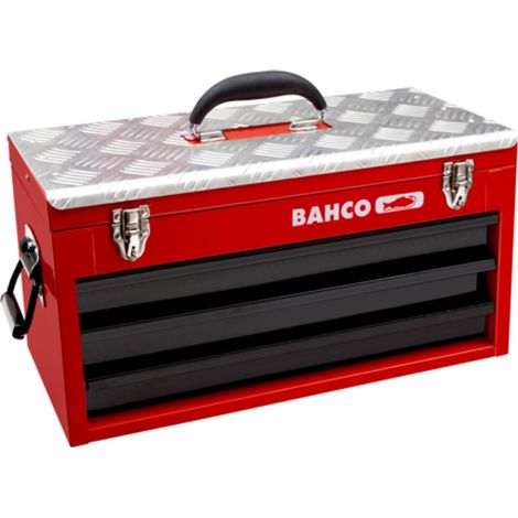 Bahco Robuste Werkzeugbox aus Metall mit 3 Schubladen (1/4)