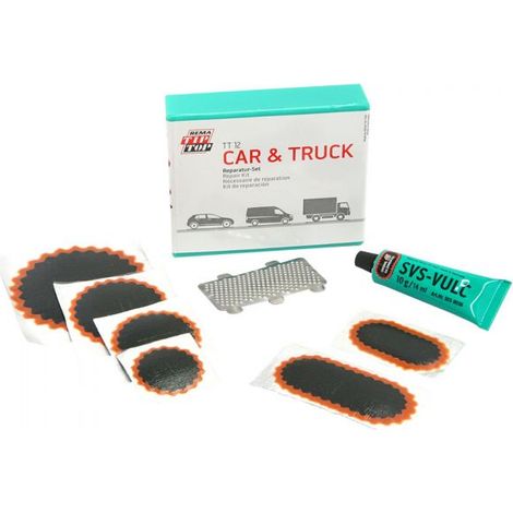 Coffret de rustines pour réparation chambres à air – 4 rustines n°1, 2 n°2, 1 n°3, 1 n°4, 1 tube de vulcanisation – 5060519 – Tip Top (1/3)