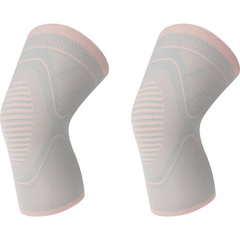 Genouillere - Compression Pour Sport Et Activite Physique - Taille Unique - Rose - 2 Unites (1/5)