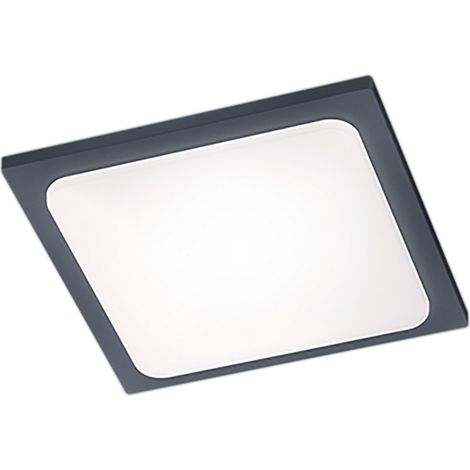 Plafoniera Led Esterno Parete Soffitto Quadrata Antracite 25x25 cm Trave GD Trio (1/5)