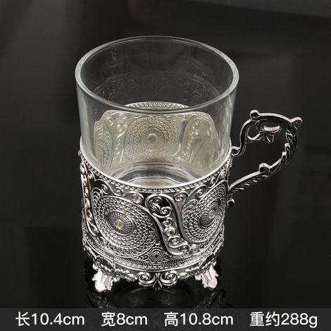 Verre à whisky/bière (argenté), verre à liqueur, verre à vin en cristal (1/2)