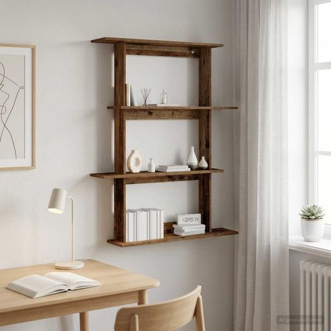 vidaXL Étagère Murale Bois ancien 100 x 20 x 126 cm Bois d'ingénierie (1/5)