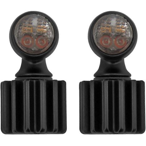 Clignotants miniatures LED noirs pour moto (1/5)