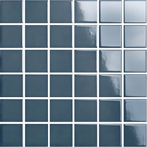 Mosaïque de grès cérame PICCOLO VELVET 5x5cm (finition brillante) -  Moroccan blue - -  328 - Moroccan blue - boîte de 0.93 m2
