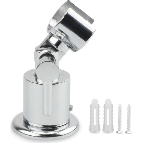 Support de pommeau de douche réglable à 180° en acier inoxydable pour pommeau de douche - Accessoire de salle de bain - Convient pour douchette à main (1/5)