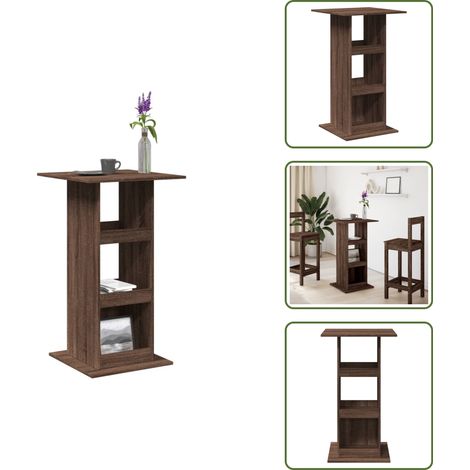 vidaXL Bartisch mit Ablagen Braun Eiche 60x60x102 cm Holzwerkstoff (1/5)