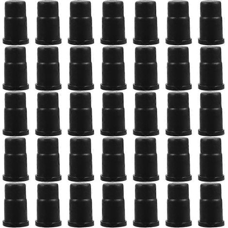 Lot de 35 douilles pour roulettes, manchons de tige de petite taille, manchons de rechange professionnels pour roulettes-3.00X2.00X2.00CM-Black