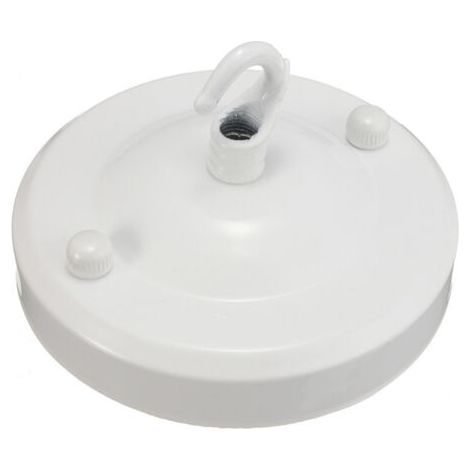 10 Stück Vintage Eisen Deckenhaken - Weiß, Metall-Aufhängeplatte mit Haken und Saugnapf für DIY-Zubehör, Deckenbasis (1/5)