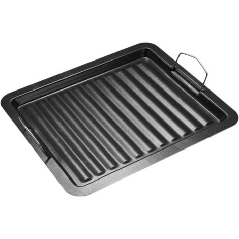 Outil de barbecue extérieur poêle à frire pratique plaque antiadhésive rôtissage Noir (1/4)
