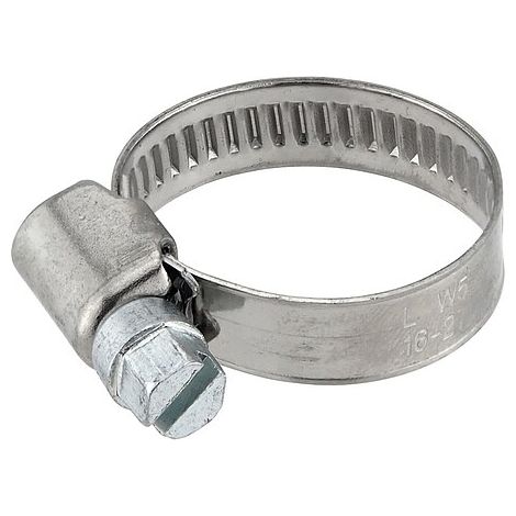 Schlauchschelle W5 aus Edelstahl (V4A) - Spannbereich 16 - 27 mm - Breite 9 mm