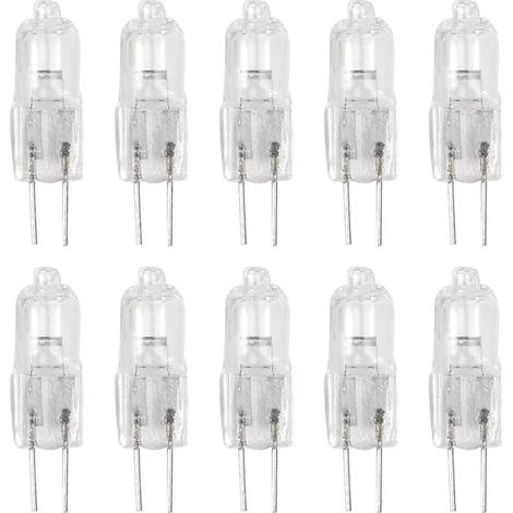 Lot de 10 ampoules halogènes G4 12 V 35 W, blanc chaud. (1/4)