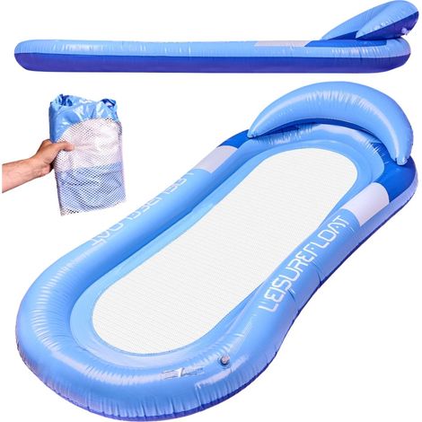 Aufblasbare matratze schwimmsessel blau