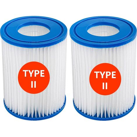Filtre de piscine 2 pièces type II, cartouche filtrante compatible pompe Lay Z Spa, remplacement pour spa gonflable (1/5)