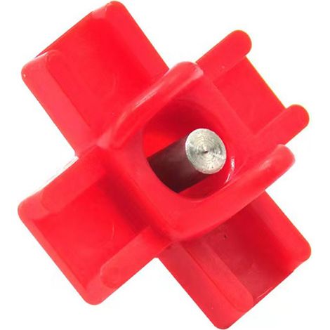 Horizontale Geflügeltränke: Automatische Tränke für Hühner und Geflügel mit horizontalem Auslösesystem, robustes rotes Kunststoffgehäuse, 3,2 × 3,2 × 1,5 cm (1/5)