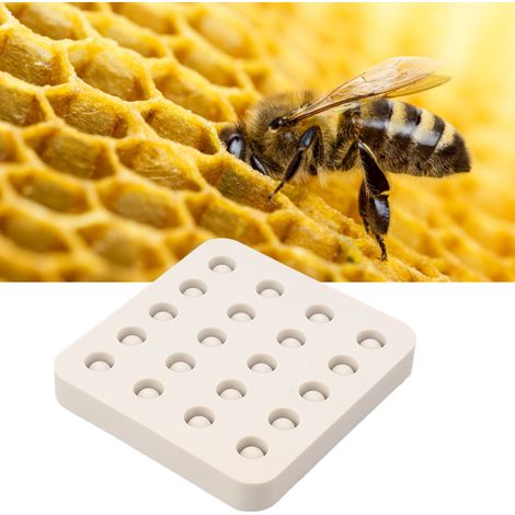 Gobelets de greffe de reine de cire Moule en silicone pour apiculture Tasses à cellules de reine de cire d'abeille Moule de fabrication de 4 rangées 96x92x14mm,DUBUNS (1/5)