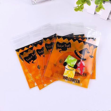 Cadeaux pour Halloween- 7 30pc Gift Bags OPP Biscuit Candy Packaging Bag Ghost Festival Party Gift Snack Ziplock Bag Happy Helloween Party Decor (1/5)