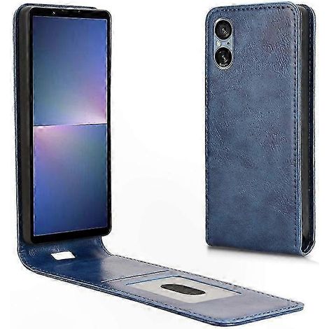 Vertikal klappbare magnetische Lederhülle für Sony Xperia 5 V, mit integriertem Kartenhalter, hochwertige Schutzhülle (1/5)