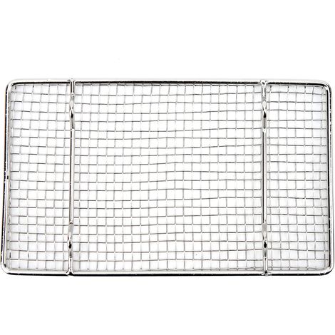 GRILLE RECTANGULAIRE EN POUR LA CUISINE AU BARBECUE Acier Inoxydable Acier (1/5)