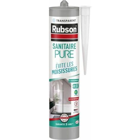 RUBSON - Mastic pure sanitaire transparent cartouche 280ml (1/2)