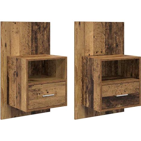 Maison Exclusive - Armadio da Notte 2 pcs Legno vecchio 50 x 32.5 x 80cm