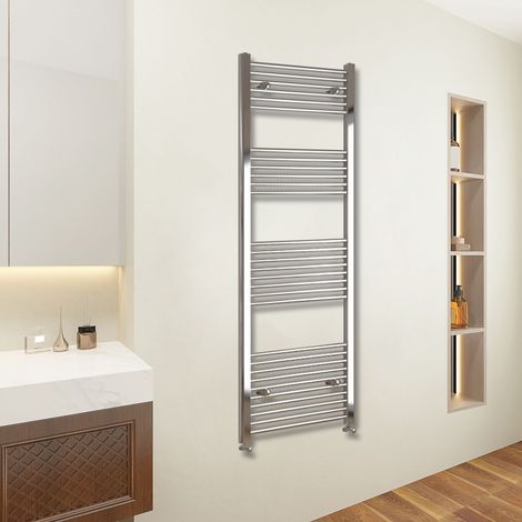 AICA 1800x400mm(HxW) Chrome Straight Central Heating Towel Rail Radiator