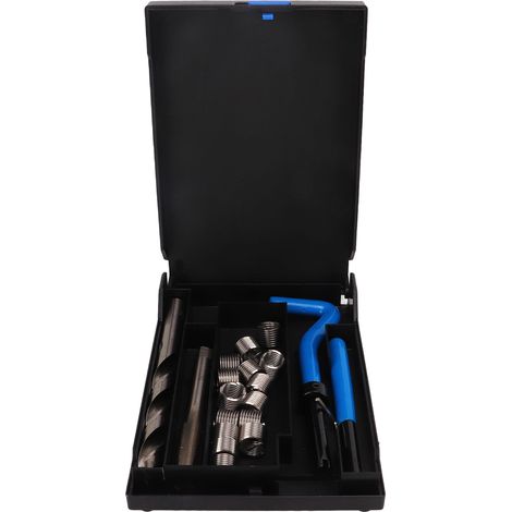 Ortviai Kit de Réparation de Filetages M10x1.5 en Acier Rapide – 20 Inserts Hélicoïdaux avec Forets et Tarauds (1/5)