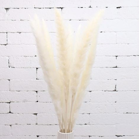Set di 15 grandi steli di erba della pampa artificiale, ideali per riempire vasi, decorazioni per la casa, la cucina, matrimoni, ufficio e stile bohémien.