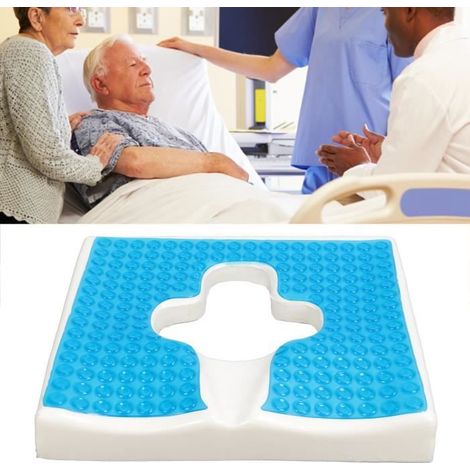 SURENHAP Coussin patient alité Coussin anti-escarres Respirez librement Matériau en fibre Ouverture en forme manutention elingue (1/4)