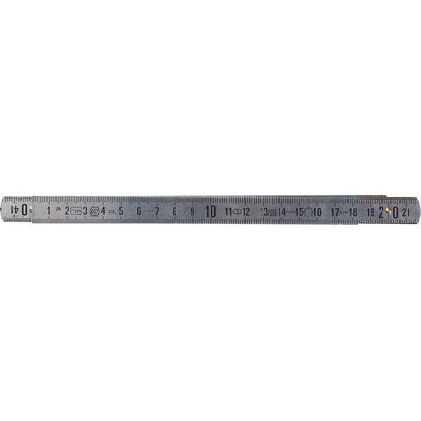 Stanley – Mètre dépliant en aluminium 1m – Ressorts en laiton anticorrosion – Gravure fine pour précision – Mesure pliante 1m x 15mm
