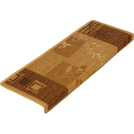 Stufenmatte Akzent Beige Rechteckig