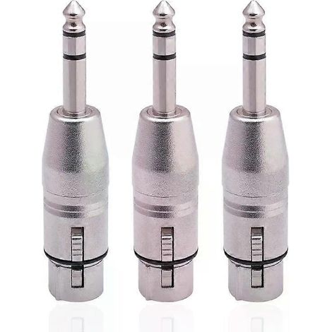 635 mm 1/4 Zoll auf XLR Mikrofonadapter Stereo 635 mm Stecker auf XLR Buchse Audioanschluss für Mischpulte-JXLGV (1/4)