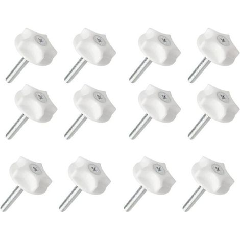 Pieds de nivellement ajustables - MICH - 12 pièces - 40 mm diamètre entretoise - 8 mm diamètre vis - 50 mm longueur vis (1/4)