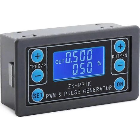 Générateur de signaux double mode ZK-PP1K, écran LCD, modulation de largeur d'impulsion (PWM), fréquence d'impulsion réglable de 1 Hz à 150 kHz, rapport cyclique, carré W (1/5)