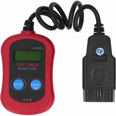 Ortviai Lecteur de codes OBD2 MS300 compatible CAN, affichage rétroéclairé et multilingue pour voitures européennes (1/5)