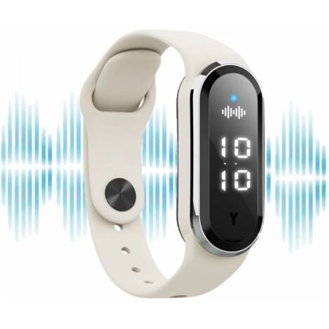 Bracelet anti-moustique ultrasonique Montre à insectes USB rechargeable/étanche pour enfants et adultes (blanc) (1/5)