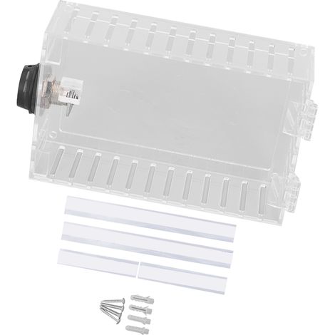 Coffret de sécurité universel pour thermostat avec cadenas à code cache transparent grand format pour thermostats muraux boîtier de protection verrouillable compatible thermostats jusqu'à 7H x 4,5L (1/5)