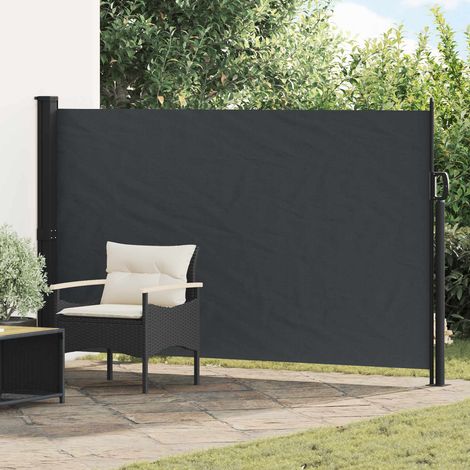 vidaXL Store latéral rétractable Noir 300 x 170 cm Polyester