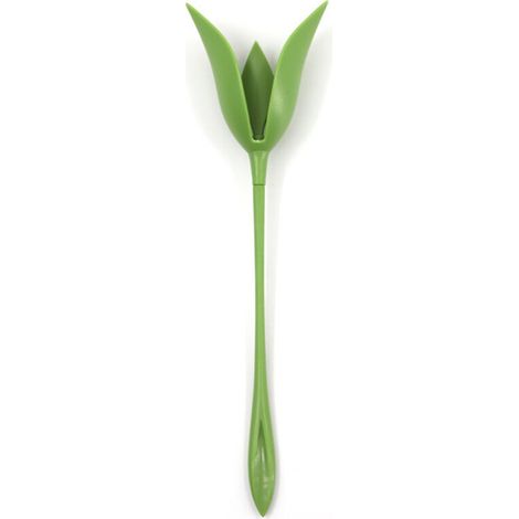 [MAI USATO]Set di 12 portatovaglioli in plastica a forma di fiore, con astuccio arrotolabile per fiori, design verde per decorazioni da tavola e anelli portatovaglioli per feste in famiglia. (1/4)