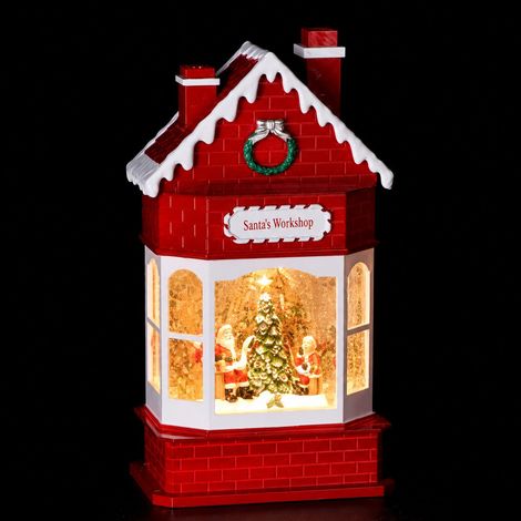 Ad Trend Casa Natalizia con LED, Musica e Alimentazione USB-C 15x9x28,5 cm (1/2)