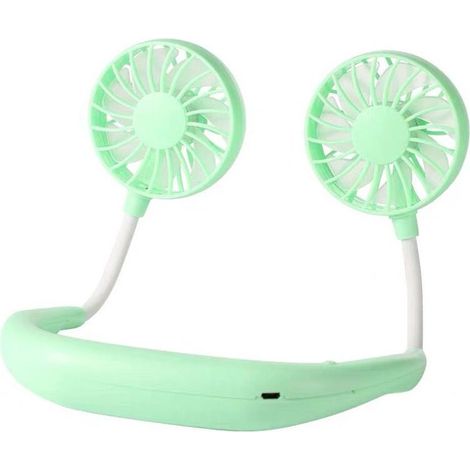 Nouveau ventilateur de cou silencieux rechargeable USB pour étudiants, portable et compact, idéal comme cadeau en gros, écologique et conventionnel. (1/4)