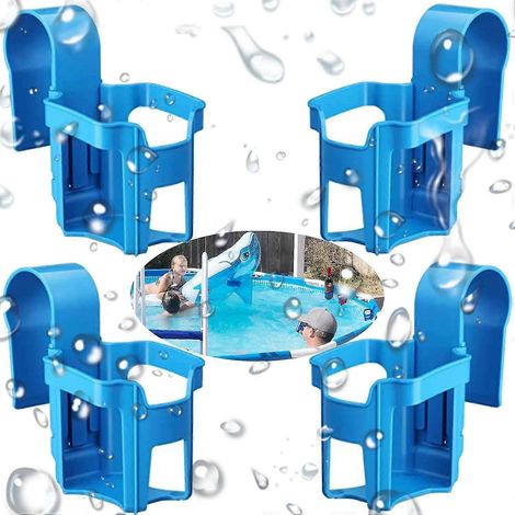 Porte-gobelet de piscine : un ensemble de 4 accessoires multifonctionnels, avec un porte-gobelet amovible. (1/5)