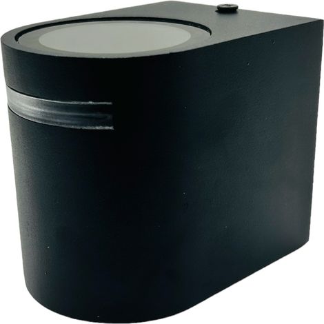 Applique lampada da parete per esterno nera con attacco per lampadine GU10 (1/5)