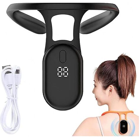 Correcteur de pose intelligent, barre d'entraînement vibrante, entraîneur de logement Rechtop Go, conçu pour la correction du corps, noir (1/5)