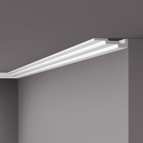 Eckleiste NMC M1 NOMASTYL Noel Marquet Zierleiste Stuckleiste Modernes Design weiß 2 m (1/5)