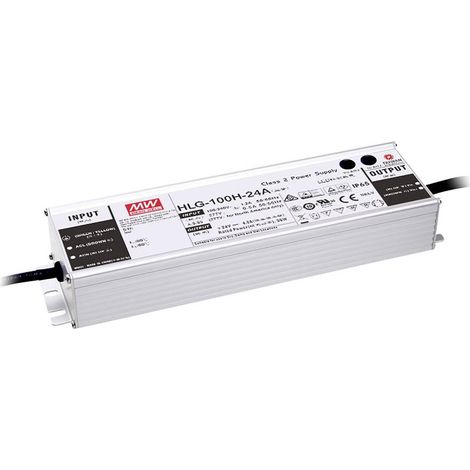 Mean Well HLG-100H-24A Driver per LED, Trasformatore per LED Tensione costante, Corrente costante 96 W 4 A 24 V/DC Circ (1/2)