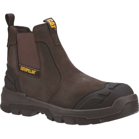 Caterpillar – Bottines de sécurité Striver XL Dealer – Norme EN ISO 20345 S7 – Cuir hydrofuge – Semelle anti-perforation – Pointure 42 – Marron