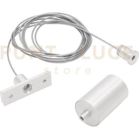 GBIS10 KIT SOSPENSIONE PER BINARIO 48V "GBIN" CON ROSONE A SOFFITTO BIANCO SATINATO