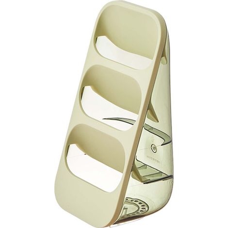 Support de rangement pour baguettes et couteaux à 3 niveaux, étanche, avec système de drainage et vert. (1/5)
